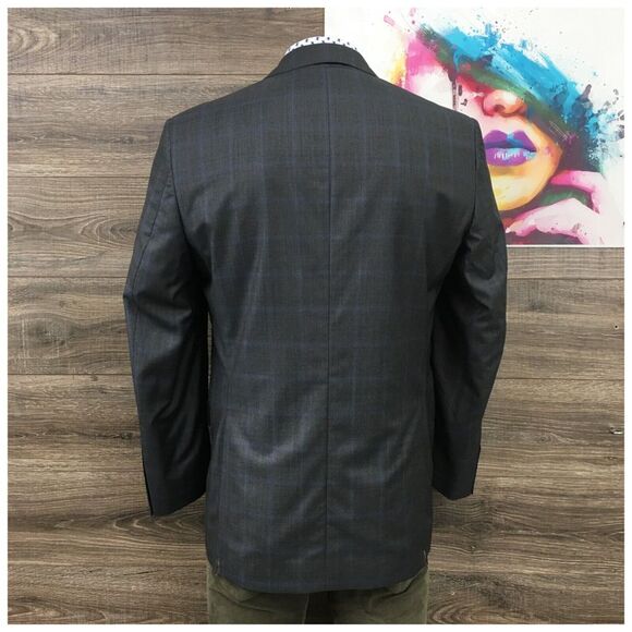 New Jos A Bank Mens Blazer Sport Coat 2 Button Casual Jacket Size 42L‎ Wool Suit - Picture 12 of 14
